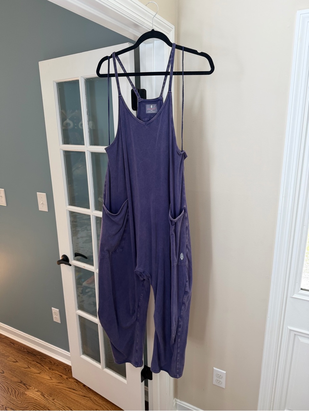 Free People FP Movement hotshot onesie in washed purple